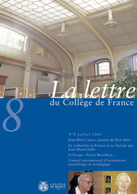 Lettre du Collège de France n°8 Lettre du Collège de France n°8