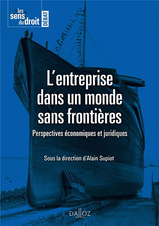 Couverture de l'édition imprimée "L'Entreprise dans un monde sans frontières" sous la direction d'Alain Supiot