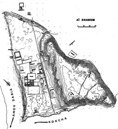 Plan de la ville de Aï Khanoum