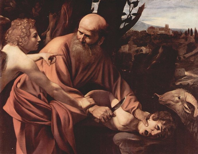 L’ange intervient pour stopper le sacrifice d’Isaac, de Le Caravage, 1603