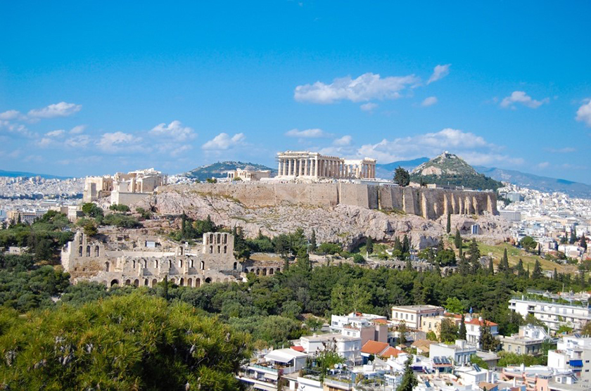Colline de l'acropole d'Athènes