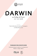 Darwin au Collège de France Darwin au Collège de France