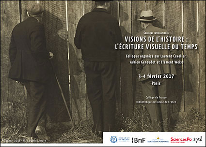 Poster for the conference Visions of history: the visual writing of time