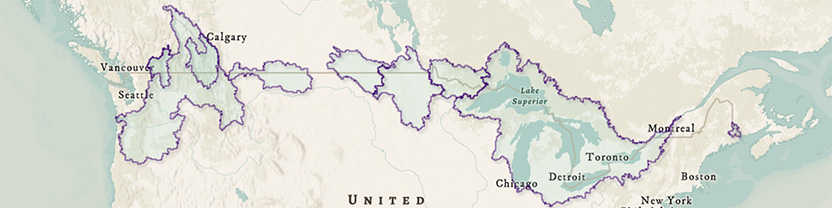 Carte-des-bassins-hydrographiques-entre-le-Canada-et-les-États-Unis