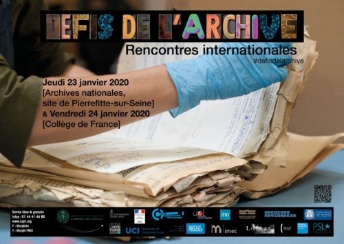 Affiche Défis de l'Archive