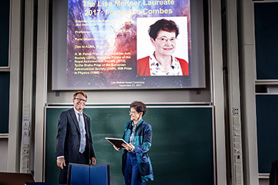 Françoise Combes receives the 2017 Gothenburg Lise Meitner Prize