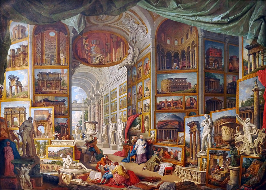 Galerie de vues de la Rome antique de Giovanni Paolo Panini, 1758