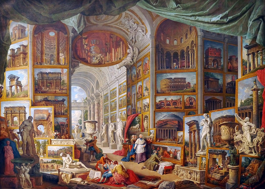 Gallery of Views of Ancient Rome by Giovanni Paolo Panini, 1758