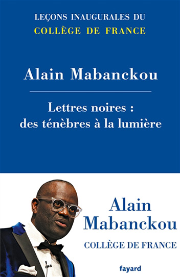 Couverture de l'édition imprimée de la leçon inaugurale d'Alain Mabanckou