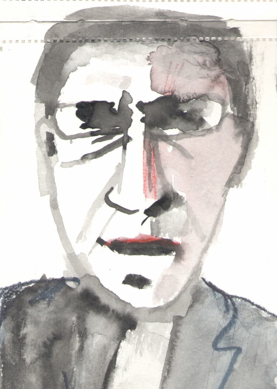 Illustration : Self-portrait, Orhan Pamuk