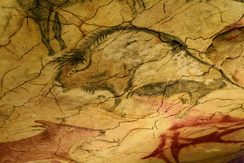 Peintures rupestres dans la grotte d’Altamira (Espagne).