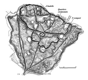 Plan de Samarkand au 7e siècle