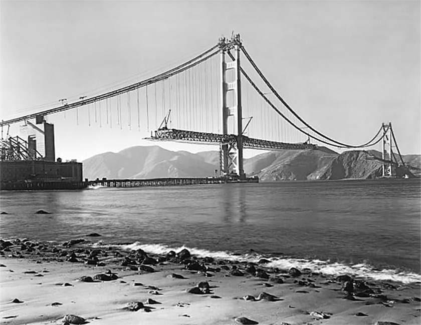 Pont du Golden Gate en construction