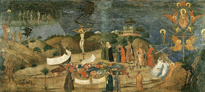Peinture : Allégorie de la rédemption, Ambrogio Lorenzetti, v. 1338, Sienne, Pinacoteca Nazionale