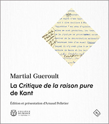 Couverture du livre de Martial Gueroult : La Critique de la raison pure de Kant