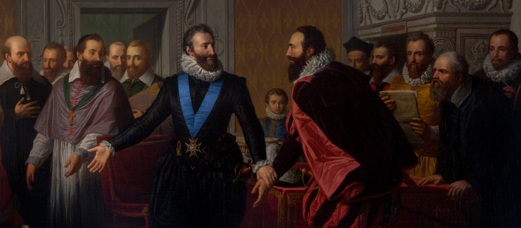 Extract from a painting by Charles Thévenin: "Henri IV deciding to build the Collège Royal "Extract from a painting by Charles Thévenin: "Henri IV deciding to build the Collège Royal"