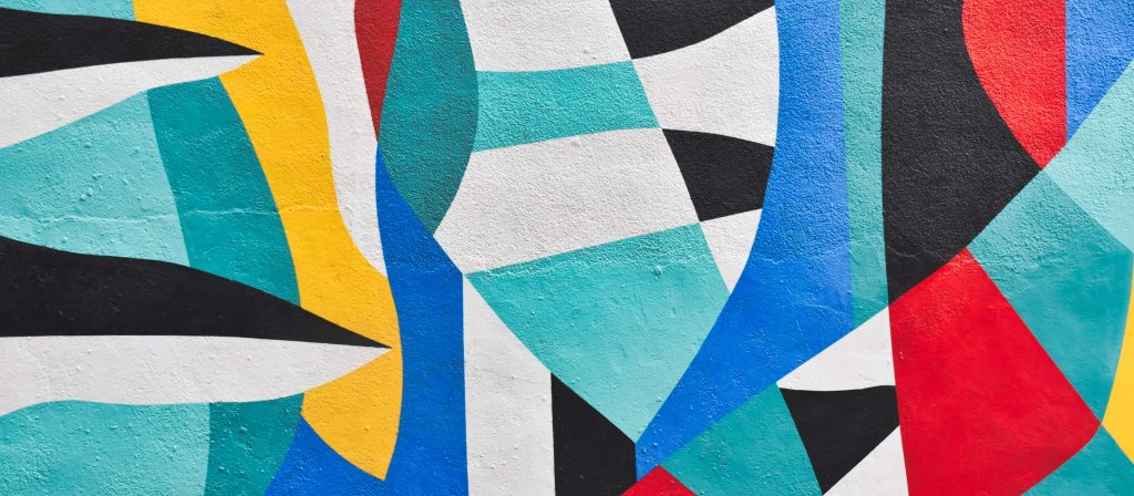Artistic creation, abstract mural painting
