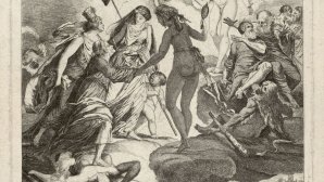 Gravure représentant l'Apothéose de Voltaire