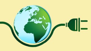 Une prise électrique passant sous le globe terrestre
