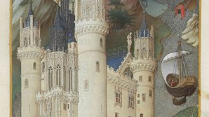 Frères de Limbourg, « La Tentation du Christ », Très Riches Heures du duc de Berry (1411-1416), musée Condé, Ms.65, f° 161v.