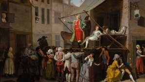 "Le charlatan", Léonard Defrance (1735–1805), domaine public