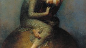 Peinture de George Frederic Watts intitulée "Hope"