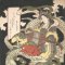 Estampe japonaise « La déesse Benzaiten apparaissant au régent Hôjô Tokimasa »