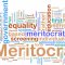 Meritocracy" word cloud