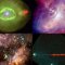 Photomontage étoiles et trous noirs