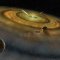 An artist's view of the protoplanetary disk where the planets and comets of the Solar System were born. nasa, Lynette Cook