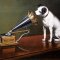 Representation of the advertisement for Victor phonographs and Pathé's "La Voix de son Maître" advertisement