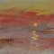 Peinture de William Turner "Le Coucher de soleil"