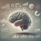 Illustration conceptuelle d'un cerveau entouré de multiples graphiques et diagrammes