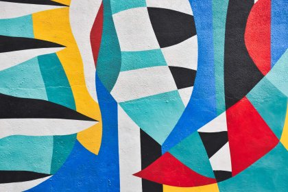 Création artistique, peinture murale abstraite
