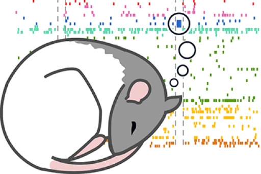 Drawing of a mouse dreaming