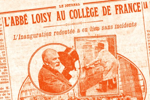 Press article "Abbé Loisy at the Collège de France"