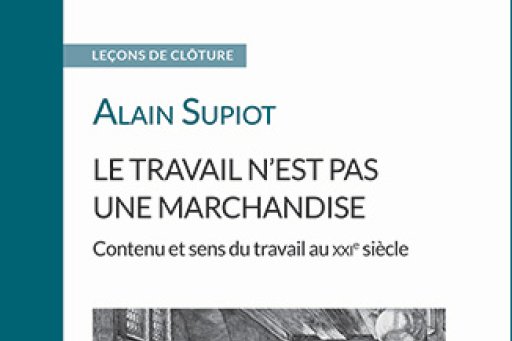 Cover of the print edition of Alain Supiot's closing lecture