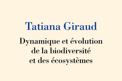 Couverture de l'édition imprimée de la leçon inaugurale de Tatiana Giraud