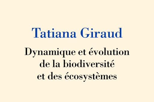 Couverture de l'édition imprimée de la leçon inaugurale de Tatiana Giraud