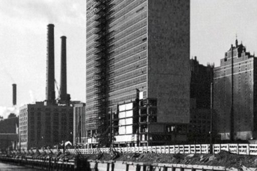 New York, the United Nations building under construction