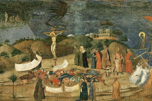 Ambrogio Lorenzetti, Allegory of Redemption, c. 1338, Siena, Pinacoteca Nazionale.