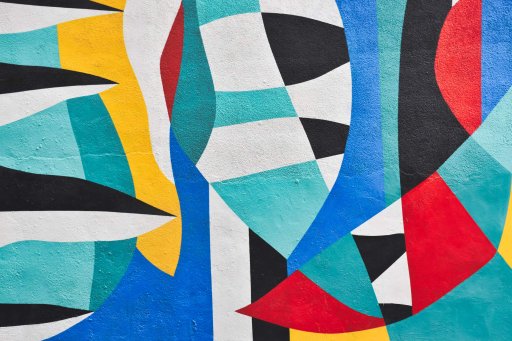 Création artistique, peinture murale abstraite