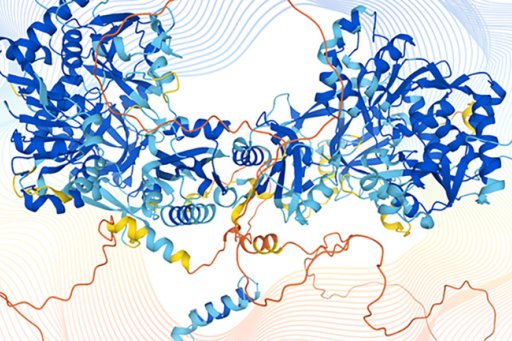 Structures de protéines représentant les données obtenues par AlphaFold