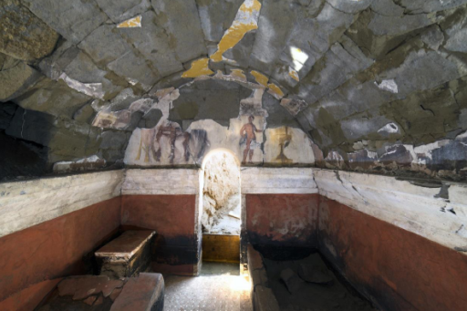 2nd century BC painted chamber tomb excavated in 2018
