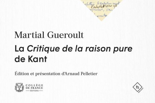 Cover of Martial Gueroult's book: Kant's Critique of Pure Reason