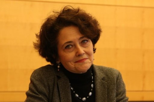 Edith Heard lors de la présentation du programme d'Aide à l’accueil en Urgence des Scientifiques en Exil