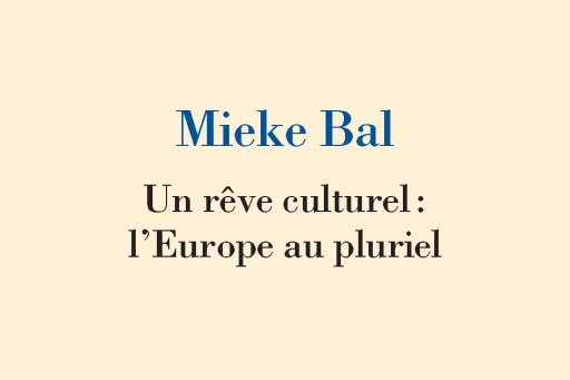 Couverture de l'édition imprimée de la leçon inaugurale de Mieke Bal