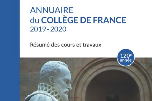 Cover of the print edition of the Annuaire du Collège de France 2019-2020