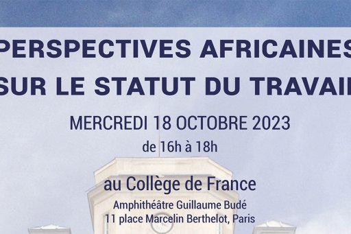 Poster for the AFDT conference at the Collège de France (2023)
