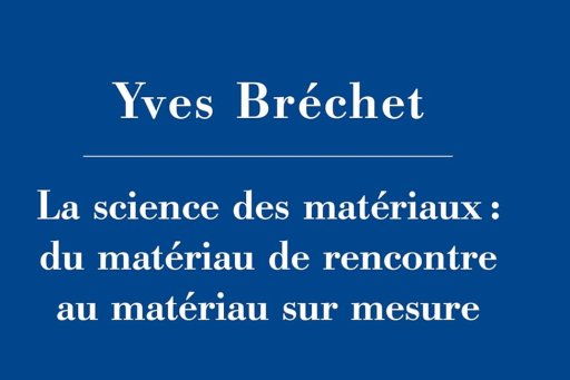 Cover of the printed edition of Prof. Yves Bréchet's opening lecture